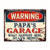 Vintage Metal Poster Garage Warning Sign Bar Wall Decor