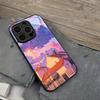 Dusk Sunset Scenery Tempered Glass Shockproof Case For iPhone 17 16 15 14 13 Pro Max Plus Lens Protection Phone Back Cover