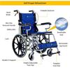 Portable Lightweight Foldable Self Propel  Wheelchair Travel Push Chair