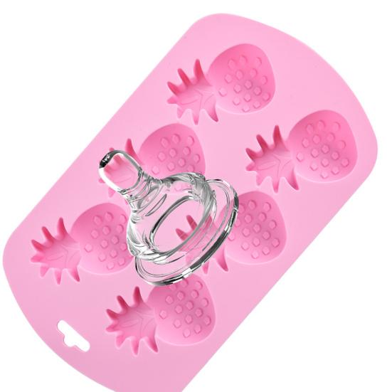 6-Grids Fruit Silicone Candy Mold Easy to Use Non-Stick Ice Mold Dishwasher Safe Food Grade Chocolate Hard Candy Baking Mold