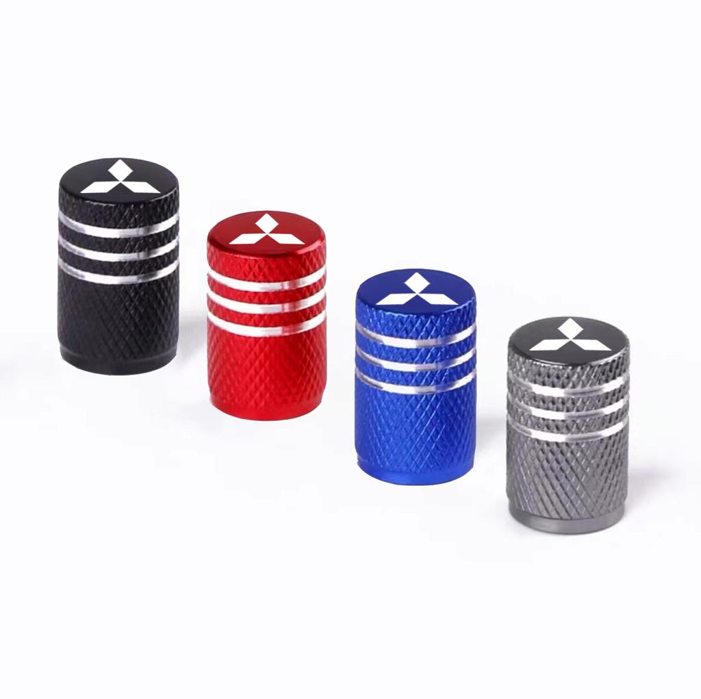 Bljm6 Aluminum Car Valve Caps Car Wheel Tires Valves Caps For Mitsubishi Outlander ASX Lancer Triton L200 Delica Grandis Pajero Colt