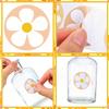 Copper Plate Self-adhesive Labels Small Daisy Sticker Hand Account Decoration DIY Reward Sticker Wedding Seal Sticker