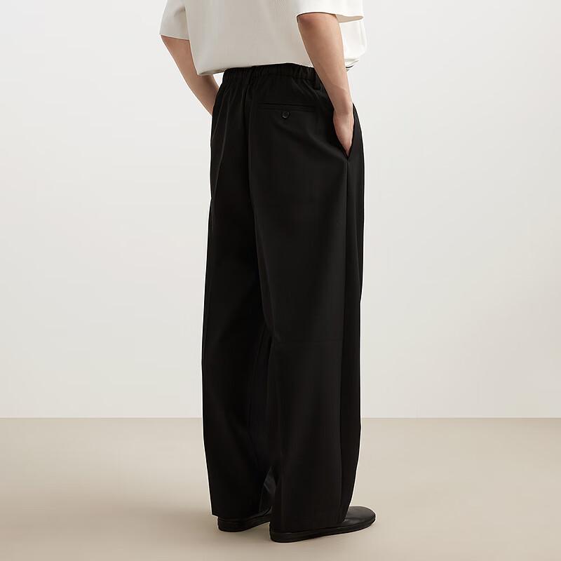 CROQUIS Men's 2025 Spring Straight Loose Solid Suit Pants