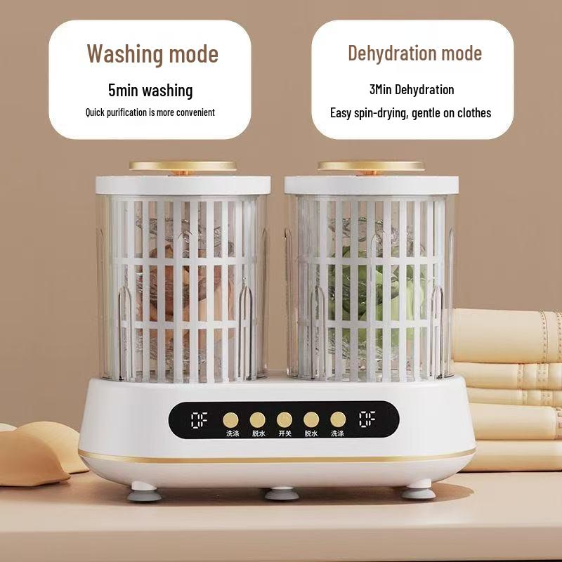 Lazy Person 2L Mini Washing Machine for Underwear and Socks - Fully Automatic and Portable