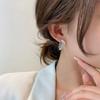 Korean Simple Retro Blue White Leaf Earrings Retro High End Design Earrings Forest Style Fashionable Earring Light Colors Elegant Women