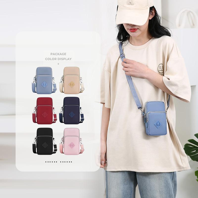 Women Phone Crossbody Bag Mini Shoulder Bag Multi Pocket Mobile Phone Pouch Lightweight Travel Passport Wallet Purse