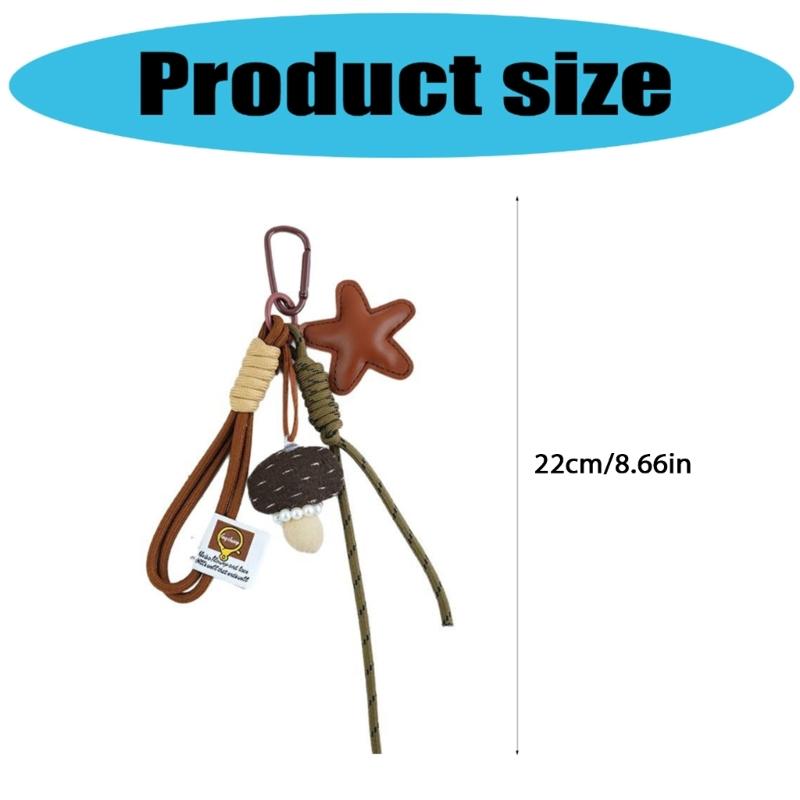 Elegant Star Keychain Bag Charm Practical Metal Key Holder Bags Pendant Stylish Purse Accessory For Women