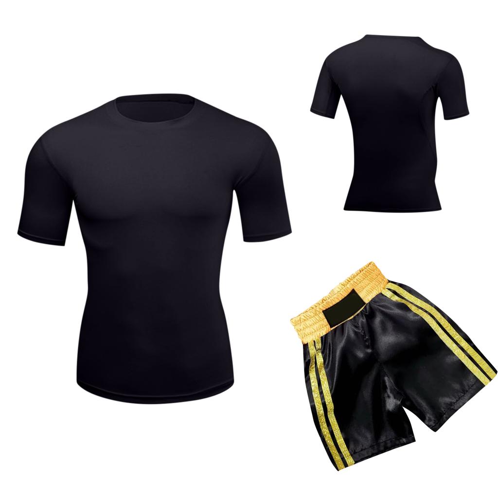 Personalized Custom Boxing Suit Short-sleeved Top With Shorts For Men And Women , Birthday Gift , Halloween Costume , Customizable Pattern And Name