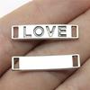 20 stuks Woord Connector Bedels Voor Sieraden Maken Antiek Brons Zilverkleurige Hangers DIY Ambachten Maken Onderdelen Tibetaanse Sieraden