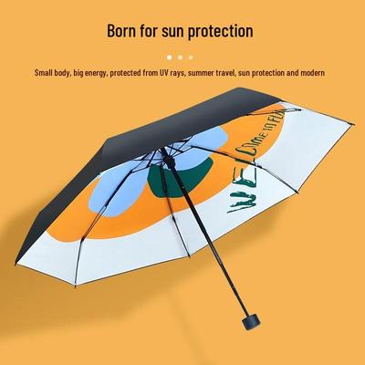 Mini UV-Schutz Fünffach Faltbarer Tragbarer Regenschirm