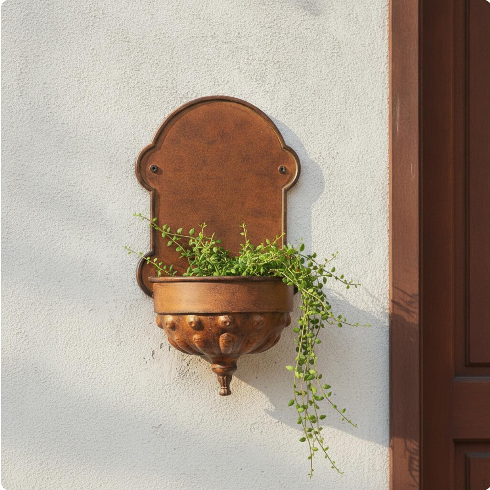 Metal Wall Planter Vintage Pocket Rustic
