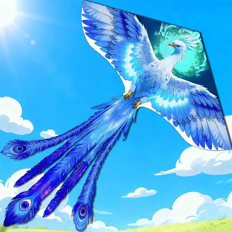 Phoenix Animal Kite Cartoon Bird Triangular Kite With Polyester Material For Children And Kids