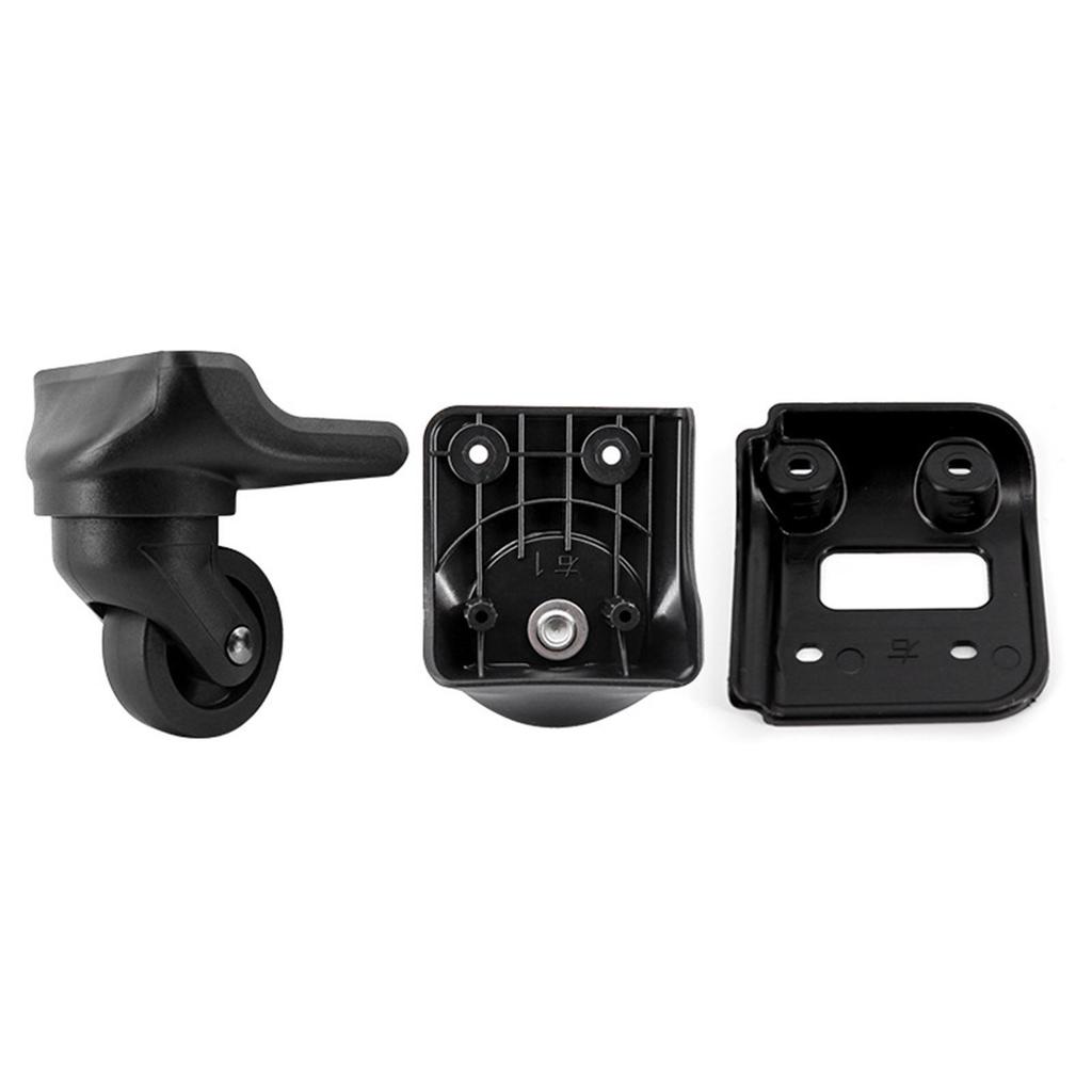 Heavy-Duty Replacement Luggage Wheels 360-Degree Rotation 4x Durable for Repair Black
