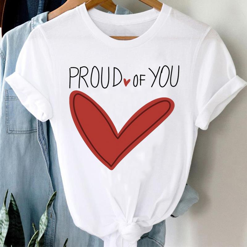 (Asian Size) Women Printed Tee Fashion Lady love letter style  Clothing Casual T Shirt Female Top Graphic Short Sleeve T-shirts