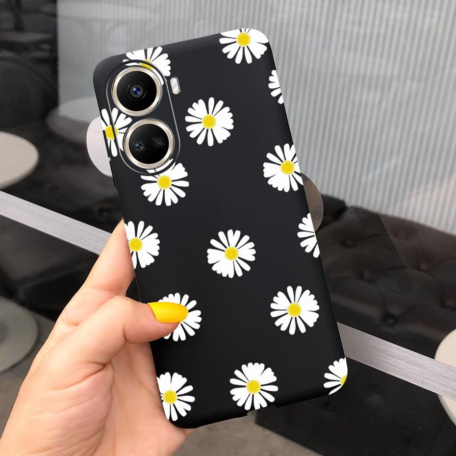 Cute Silicone Case For Huawei Nova 10 SE 2022 Fashion Girl Flower Phone Case For Huawei Nova 10 Pro Nova10 10Pro Soft Back Cover