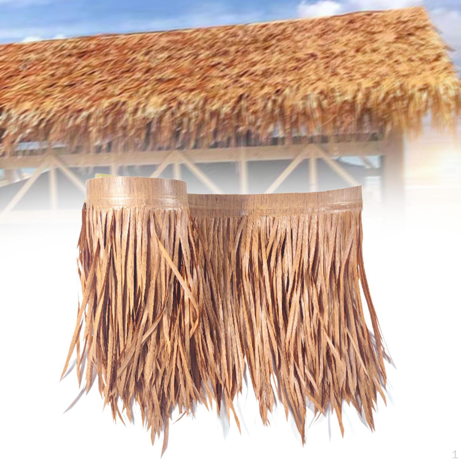 

50x100 см вогнестійкий штучний трав яний дах із солом яною барною хатиною для декору садового патіо Style C