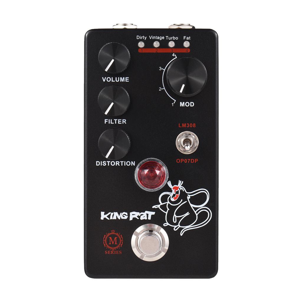 MOSKYAudio Fuzz Distortion Guitar Effect Pedal 4 Mode Switch & Volume Filter Distortion Controls Compact Portable