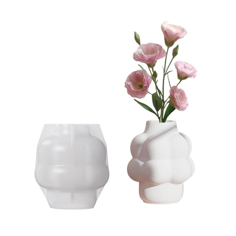 Nordic Style Cloud Mold for Flower Vase Home Decoration Making Mould High Temperature Resistant Silicone Jewelry Mold