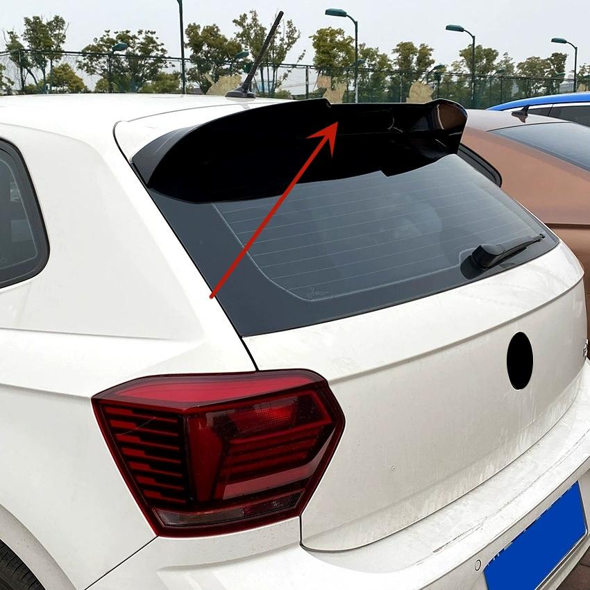 Glossy Black Rear Trunk Tail Wing Spoiler For Volkswagen POLO MK6 Hatchback 2019-2025 Rear Roof Spoiler Wing Body Kit