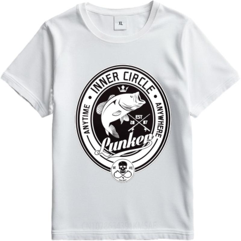 Short Sleeve Shirt Comfortable For men Oneck tshirt Plus Size Inner Circle Punker Fish Skull Design Fashionable Boys Teeshirt
