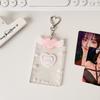 Love Heart Pendant Photo Photocard Frame Acrylic Card Cover Card Protective Case  Girls Gift