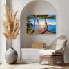 Tropical Sea Beach Posters Palm Tree Silhouettes Sunset Canvas Painting Posters and Prints Wall Art Images Home Decor Cuadros