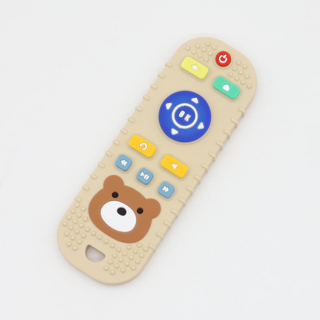 Children's silicone teething remote control baby mouthing period soothing teething teething remote control toys silicone teeth u
