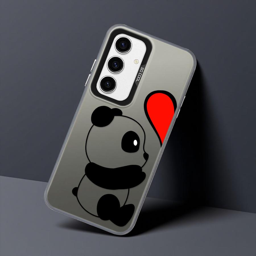 Cute Cartoon Panda Case for Samsung Galaxy A55 A51 A56 A26 A36 A73 A54 A52 A53 A71 A72 A35 Soft Shell