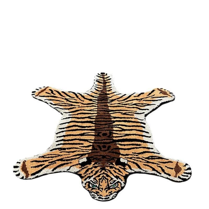 Plush Velvet Tufted Cartoon Tiger Rug Living Room Sofa Coffee Table Bedroom Bedside Bath Mat