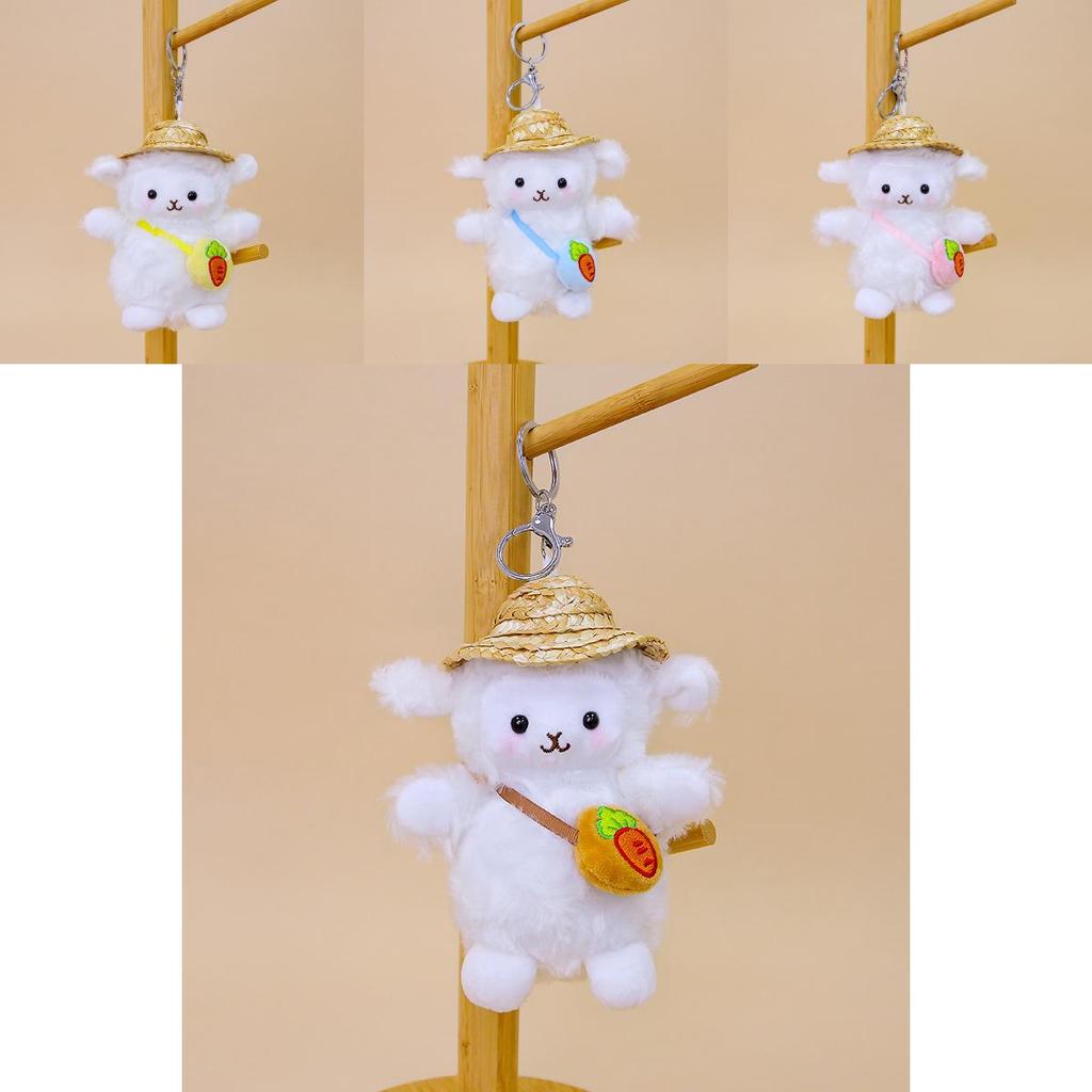 Cute Animal Plush Doll With Short Plush Material For Bag Pendant And Keyring Use