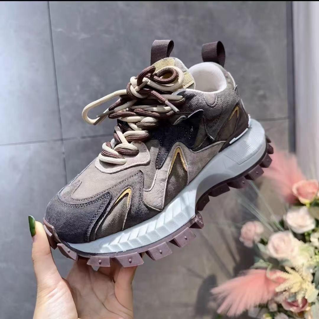 

thick-soled color matching Forrest Gump shoes women s spring 2025 new soft-soled sports and leisure shoes ins trendy dad shoes non-slip 40