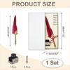 PATIKIL Feather Pen 1 Vintage Feather Calligraphy Fountain Dip Pen Pen for Beginner with Interchangeable Dark Red Set, Set, Pen, Set, Ink, Holder,