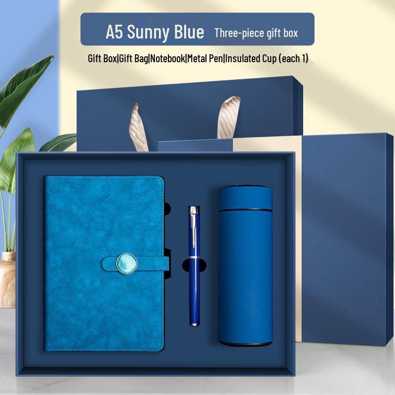 Customizable Logo Laptop Gift Set: Thickened A5 Notebook for Business Meetings