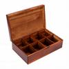 Tea Bag Box Multi Compartments Flip Lid Wooden Tea Bag Organizer Teabag Holder for Kitchen Office