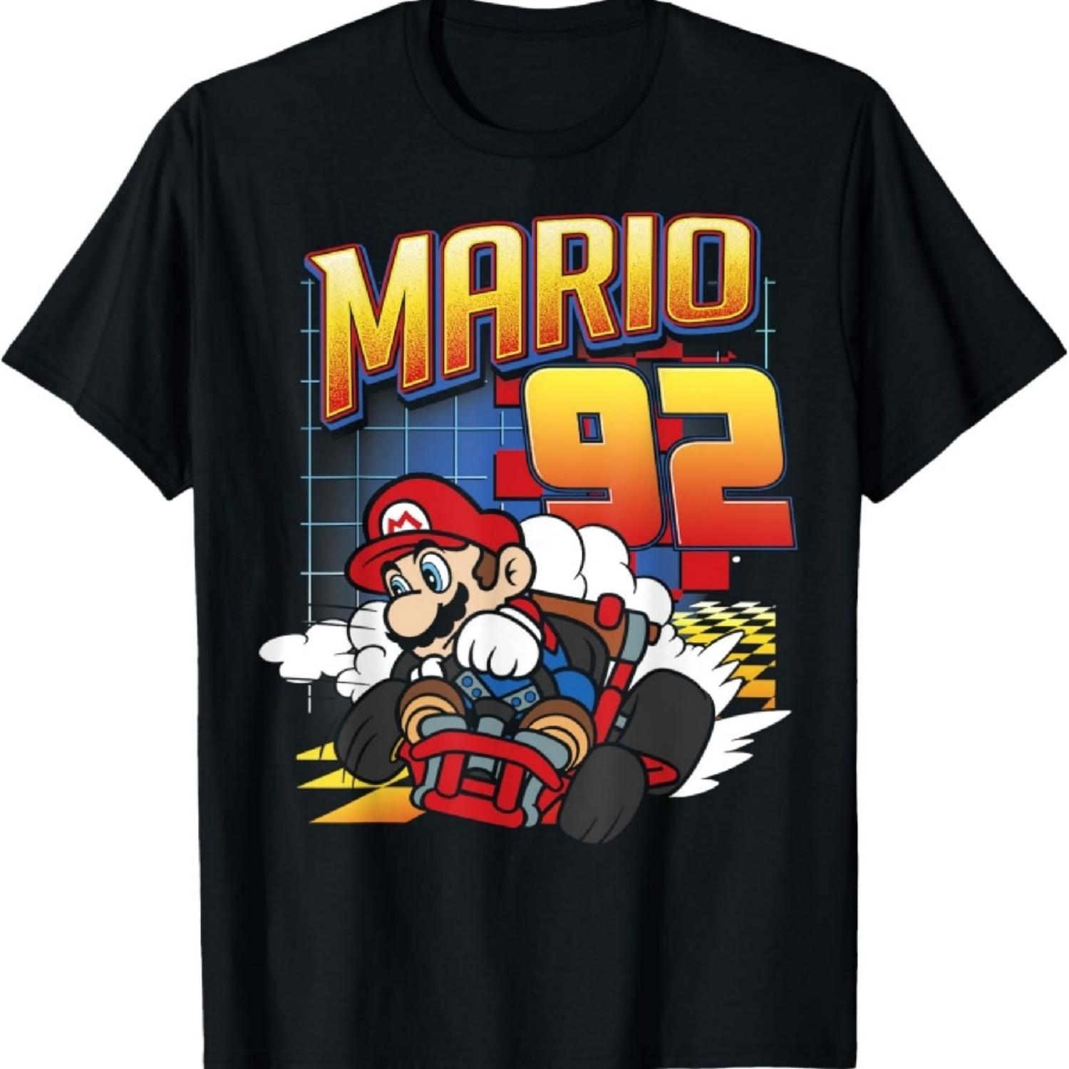 Mario Kart 92 Classic Drift Colorful Graphic T-Shirt T-Shirt XXXXXL разноцветный