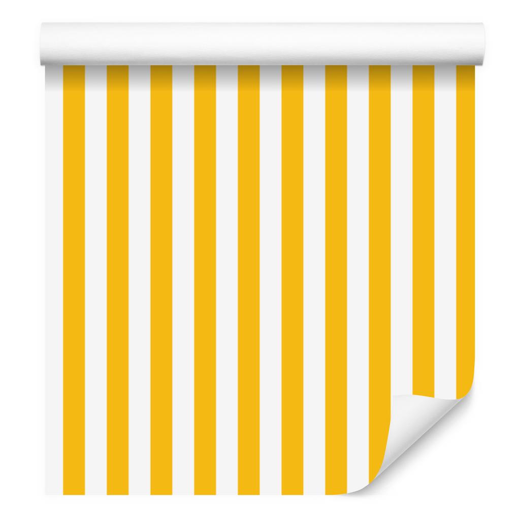 Gold and cream stripes wallpaper for living room and bedroom 50x1000