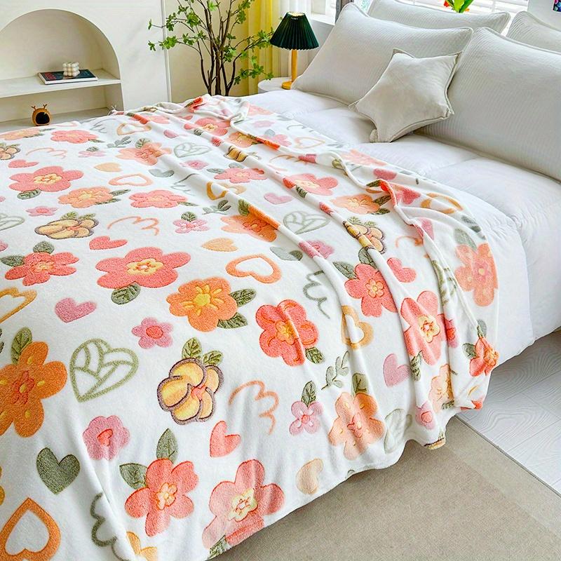 Fleece Throw Blanket - Soft Warm Cozy All-Season Knitted Polyester Bed Blanket