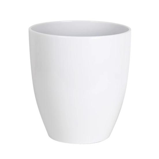 Deep Flower Pot Imitation Ceramic Plant Pot with Drainage Hole Resin Monstera Planter with Saucer for Indoor Outdoor Plants Home Garden Office Decor