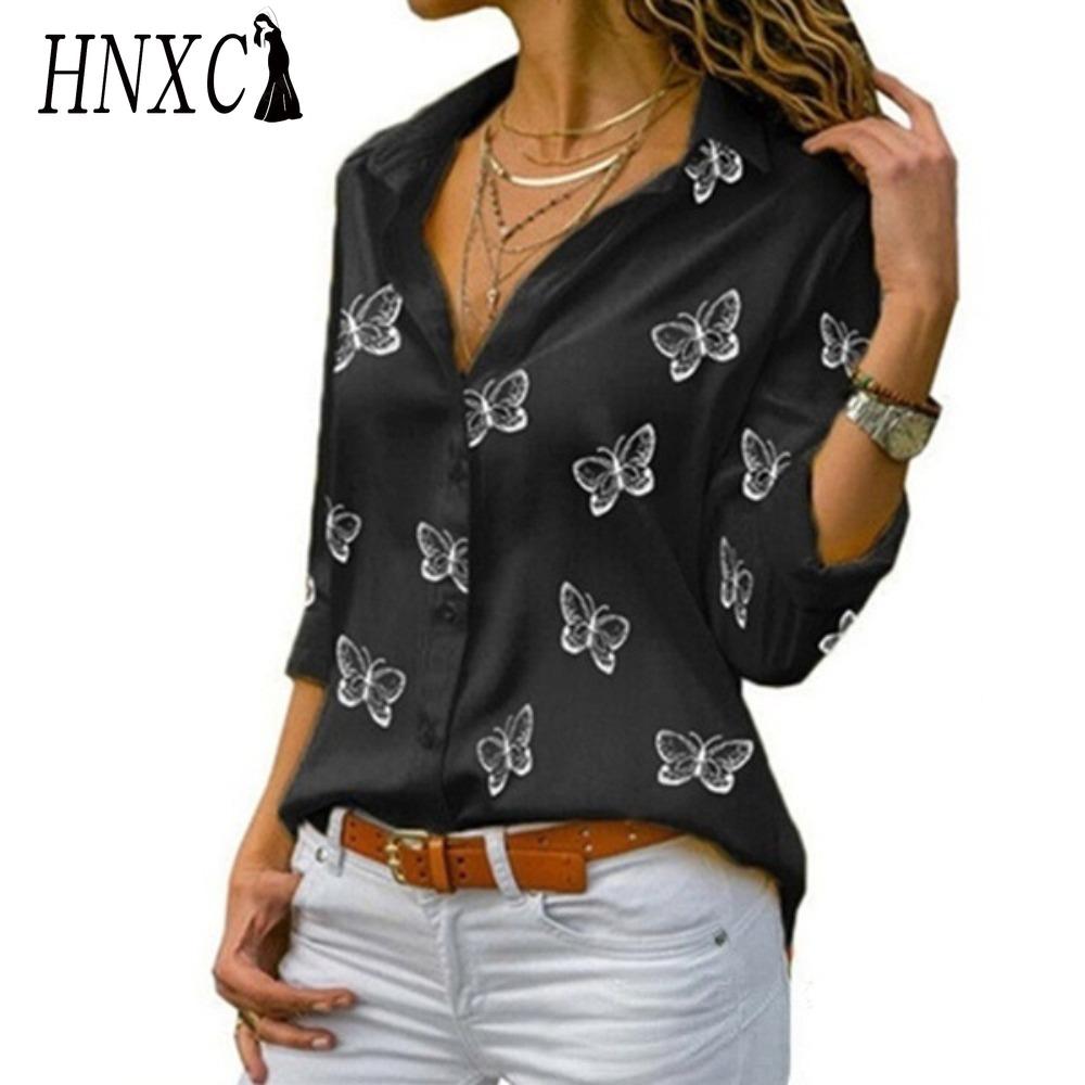 HNXC Women's Fashion Casual  Long Sleeve POLO Neck Blouses & Shirts