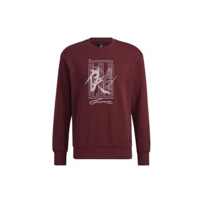 adidas Swt Logo Športová mikina s okrúhlym výstrihom Pánska mikina Červená HE5162