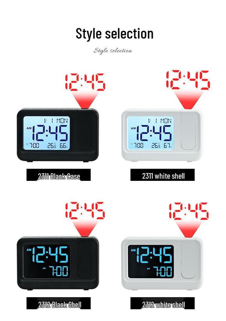 Multifunctional LCD Projection Alarm Clock – Home Decor 2311-2312