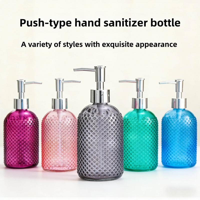 400MLGlass press bottle Portable Travel and Home Use Hand Sanitizer and Lotion Dispensing Bottle Shampoo and shower gel containe