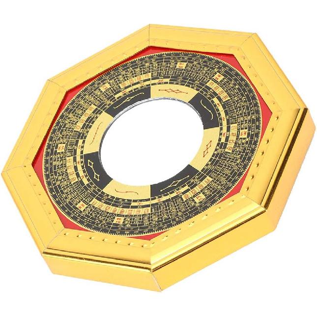 Chinese Feng Shui Mirror, Designed To Be Hung Outdoors, Counteract Bad Luck Bring Good Luck Gossip Mirror Chinese Feng Shui Convex, For(13.5cm