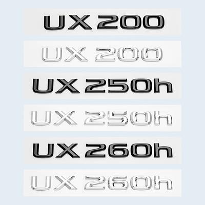 Auto 3D ABS Lettere Bagagliaio Logo Distintivo Emblema Styling Decalcomanie Adesivo Per Lexus UX200 UX250h UX260h HYBRID Accessori
