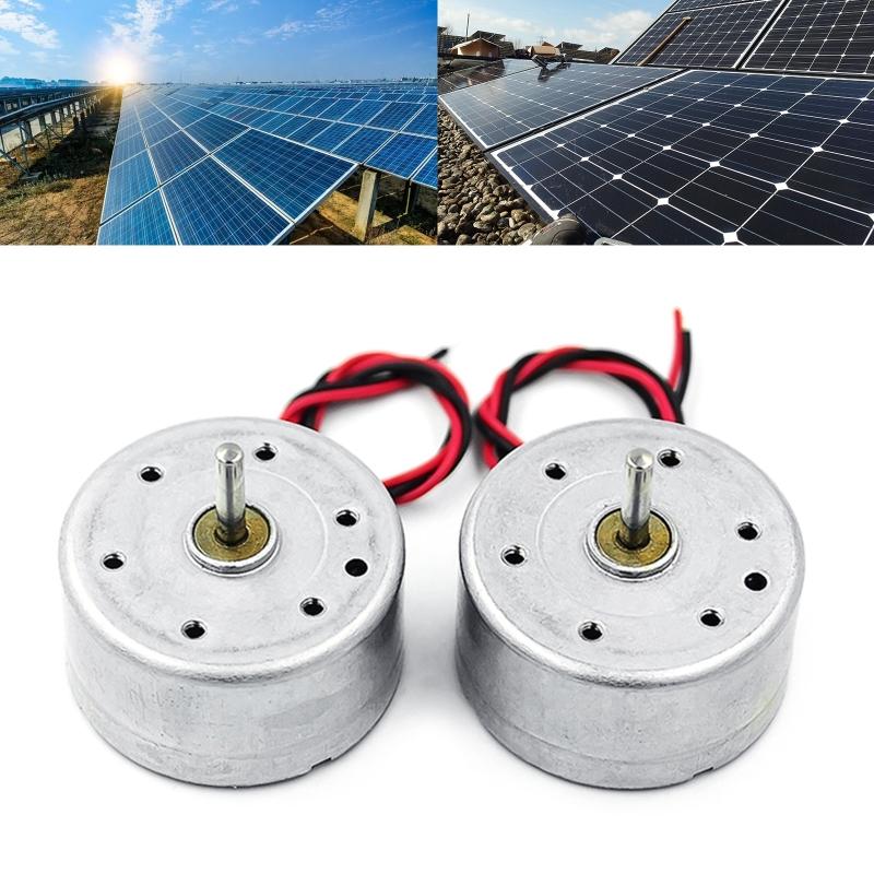 RF300 Round Mini Electric Motor Super Quiet Motor DC1.5V 3V 4.5V 5V 6V Fast Speed Motor 2mm Shaft for Solar Panel