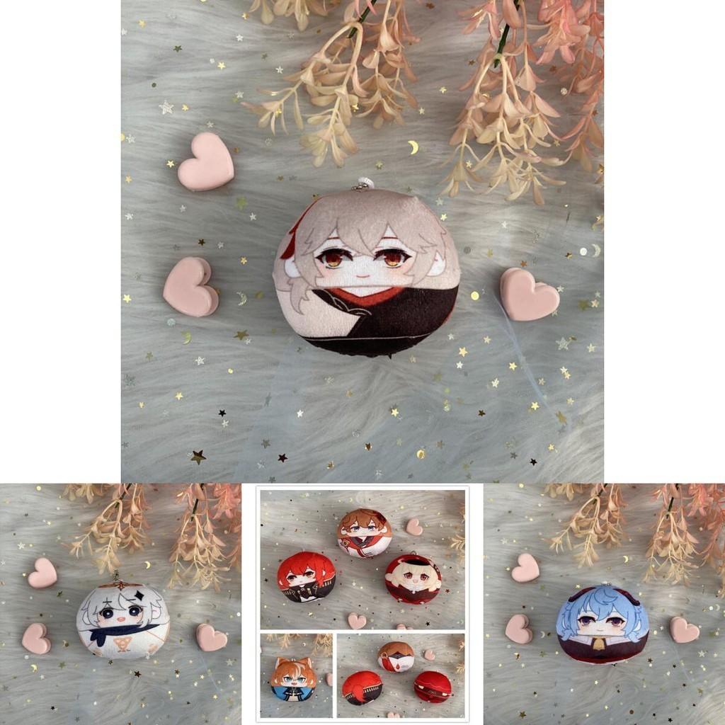 Genshin Impact Plüsch Knödel Albedo Xiao Zhongli Thoma Schlüsselanhänger Weich und Sicher Geschenk