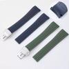 Premium-Grade Soft Rubber Watch Strap Fits For Patek Philippe Silicone 5164A 5167A 5168A 21mm Folding Clasp Watchbands