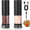 Convenient Rechargeable Salt Mill Peppers Mill Adjustable Coarseness Peppers Grinder Electric Salt Mill for Kitchen