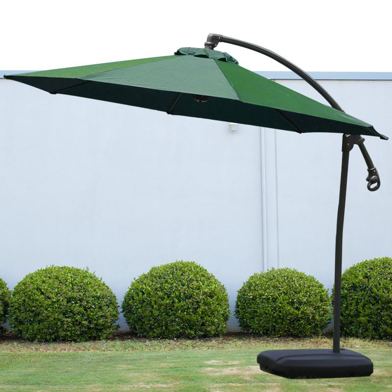 Sunshade Parasol Outdoor Banana-Shaped Patio Large Promotional Market Stall Beach Umbrella Base Satin Vinyl Alloy Sun Protection