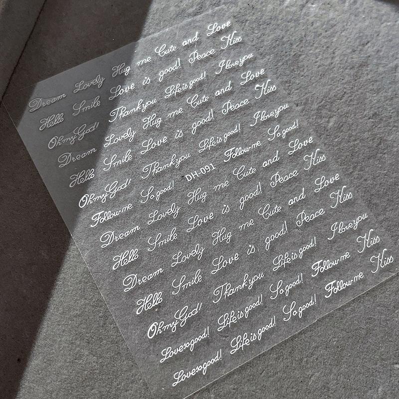 

1 шт. Буквенные наклейки для ногтей 3D самоклеящиеся наклейки Маникюрные наклейки Наклейка для ногтей Украшение для ногтей Принадлежности Аксессуары